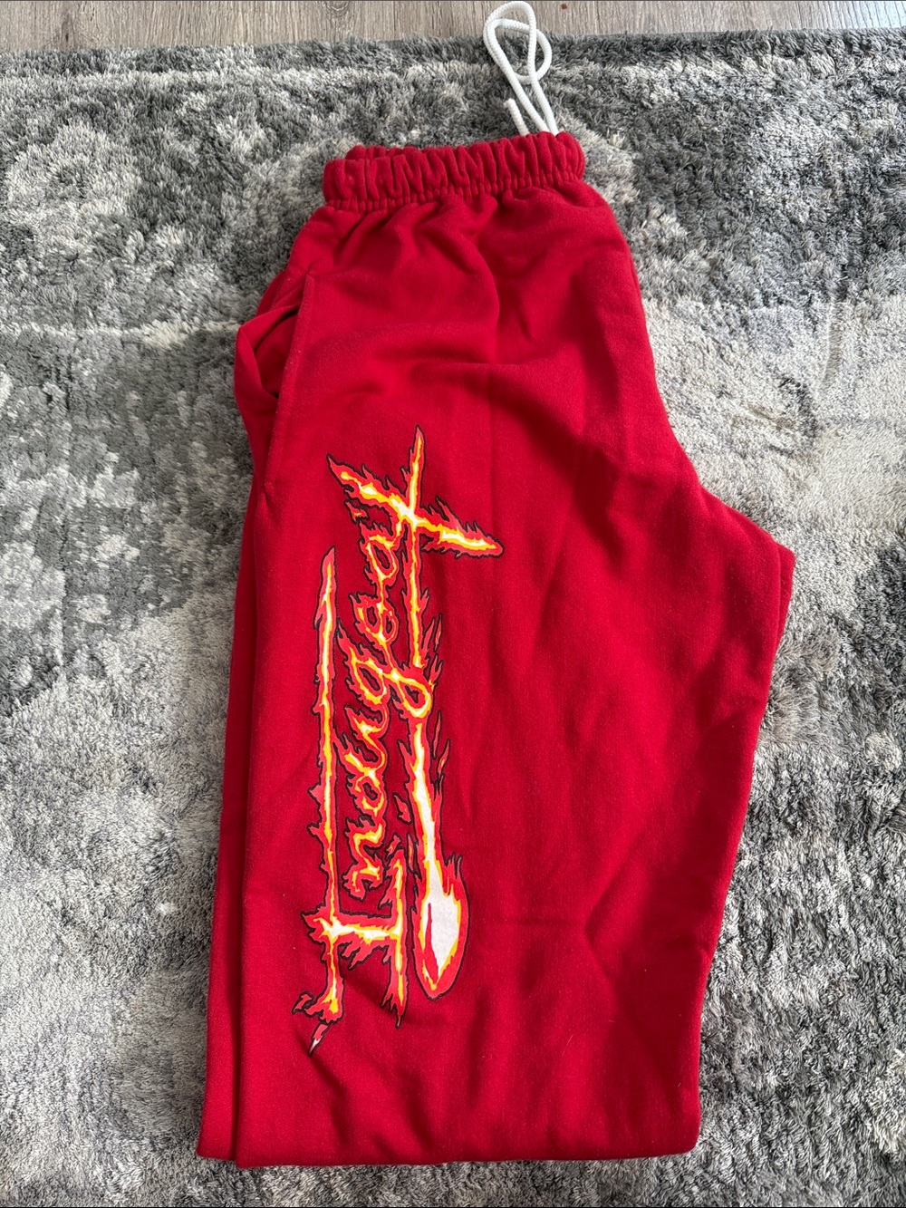 CHRIS BROWN Indigo tour red sweat joggers
